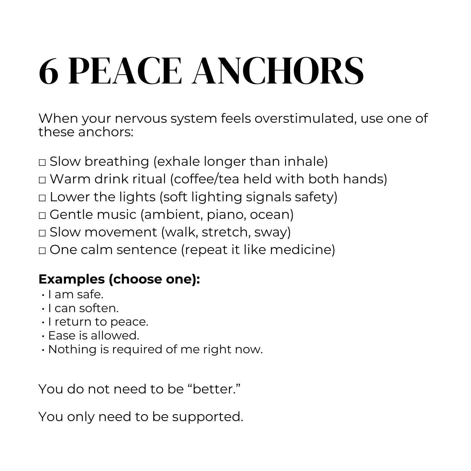 Preview page from The 369 Method for Peace + Presence nervous system ritual guide.