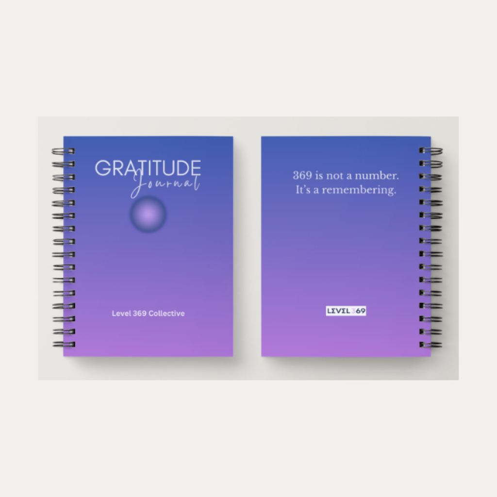 Gratitude Journal (369 Edition) wire bound A5 journal front and back cover Level 369 Collective