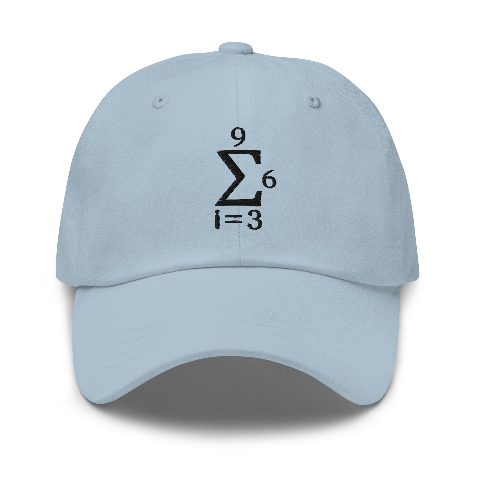Light blue dad hat featuring the 'summation symbol' design.