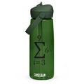 Flip straw water bottle featuring the 369 summation design.
